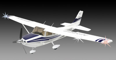 Art-Tech Cessna 182 500CL V2, 1300mm 2,4Ghz (Blue RTF Version) EPO [AT2127D]